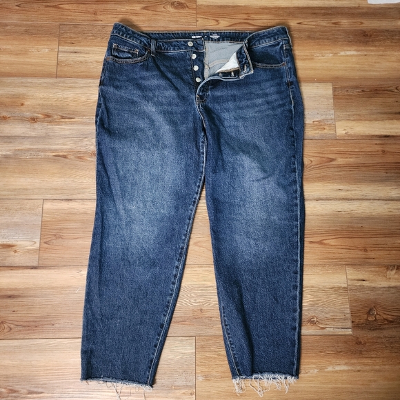 Old Navy Jeans Women's 20 Blue High-Waisted O.G. Straight Plus-Size Denim - Picture 1 of 9